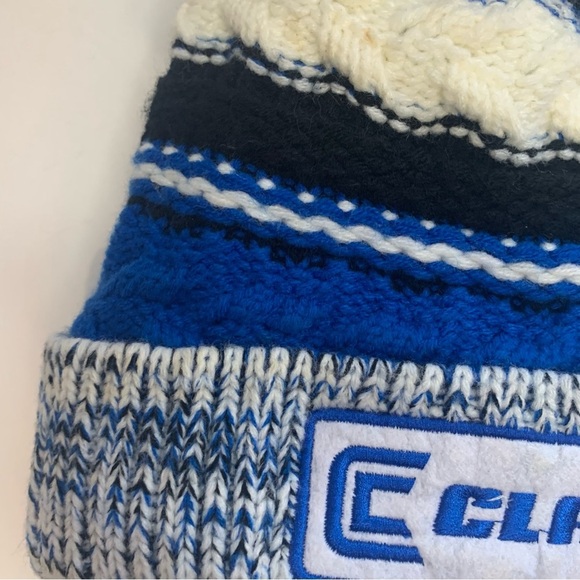 Clam Ice Fishing Stocking Pom Ball Fleece lined winter beanie stocking hat - Picture 3 of 10
